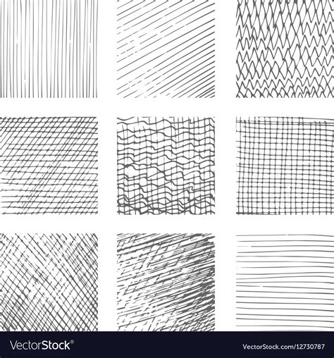 Hatching Textures Cross Lines Canvas Pattern Vector Image