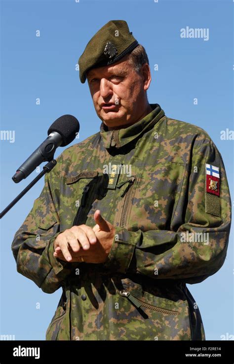 Lieutenant General Seppo Toivonen Commander Of The Finnish Army Stock