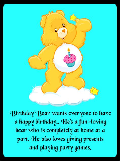 Happy Birthday Care Bear Pictures PeepsBurgh Com