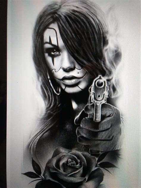 Download Gangsters With Guns Tattoo Design Wallpaper