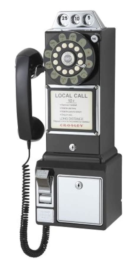 1950s Old Fashioned Rotary Classic Look Dial Pay Phone Vintage Booth