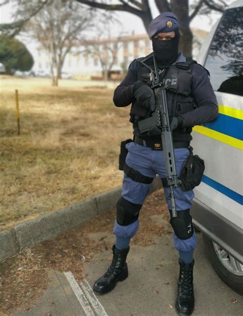 Police Tactical Response Team Trt Member With A R1 Local Fn Fal