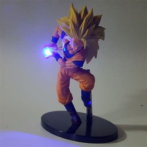 Dragon Ball Z Action Figures Son Goku Kamehameha Led Light 150mm Anime Dragon Ball Super Saiyan