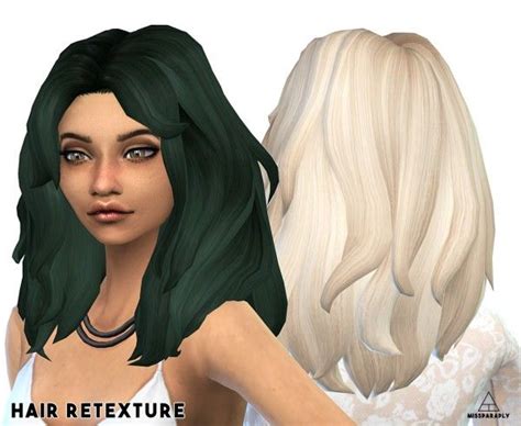 Miss Paraply Hair Retexture Non Default 42 Colors • Sims 4