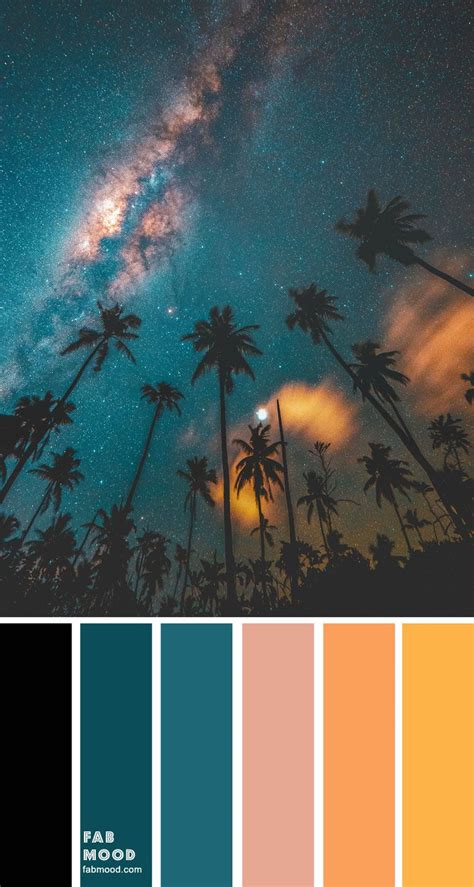 Teal Orange And Yellow Color Palette Color Palette Yellow Sunset