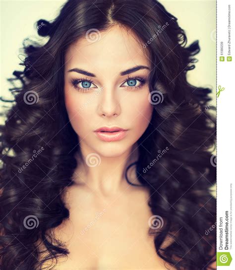 467 x 700 jpeg 48 кб. Portrait Beautiful Girl Model With Long Black Curled Hair ...