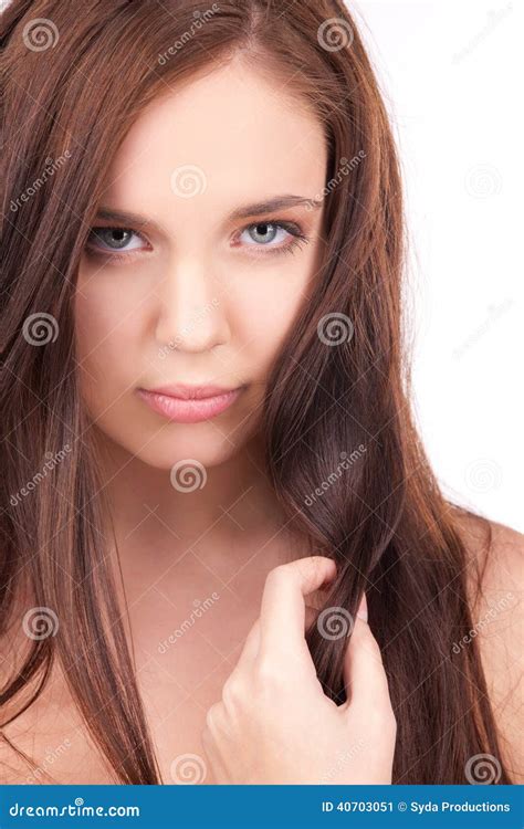 Beautiful Girl With Long Hair Stock Image Image Of Caucasian Lovely