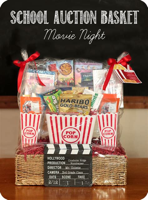 You can fill their basket with almost anything, which can make it a little hard to narrow down! School Fundraiser - Auction Basket - Movie Night - Sources ...