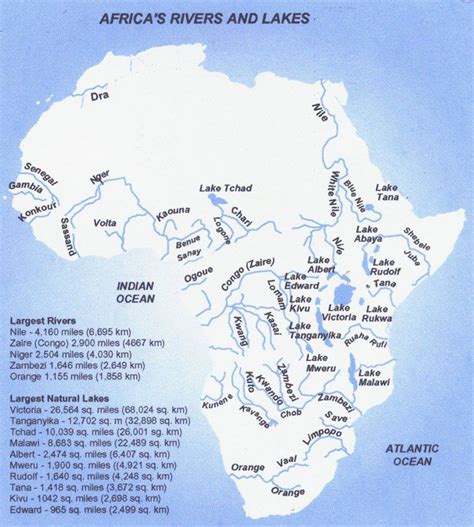 Physical Map Of Africa With Rivers And Mountains And Deserts Map