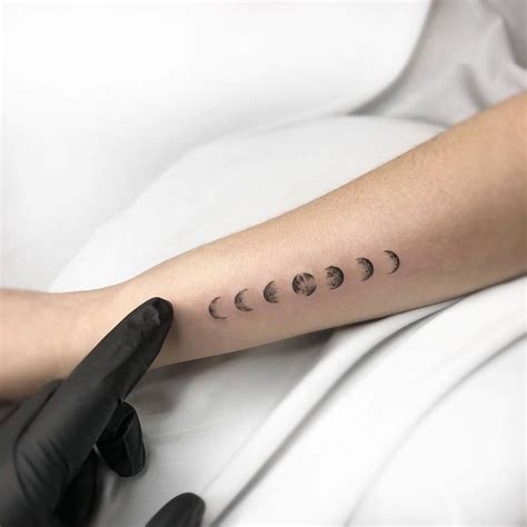 Phases Of The Moon Wrist Tattoo