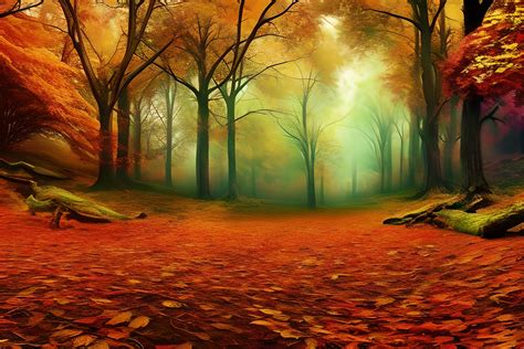 Autumn Forest Landscape Background Graphic By Fstock Creative Fabrica