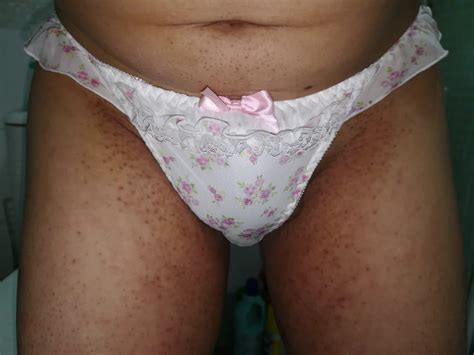 Put On This Cute White Flower Pattern Panty It S Ready To Play By Me