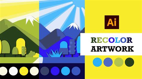Recolor Artwork In Adobe Illustrator Cc 2020 Youtube