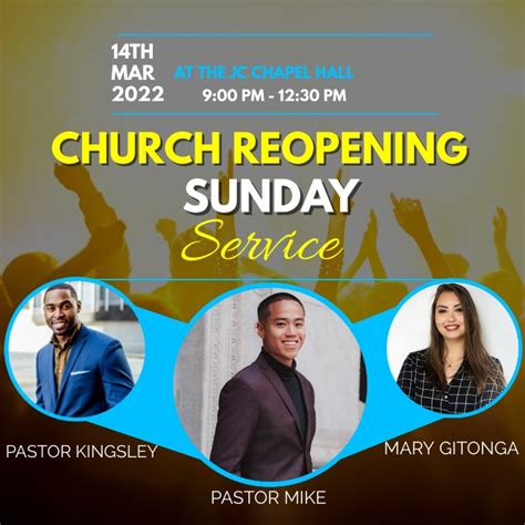 Copy Of Church Reopening Sunday Flyer Template Postermywall