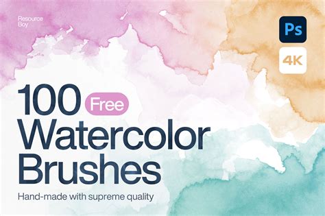 100 Watercolor Photoshop Brushes Free Design Resources