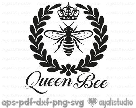 Queen Bee Svg Cute Fun Quirky Mom Life Motherhood Digital Etsy