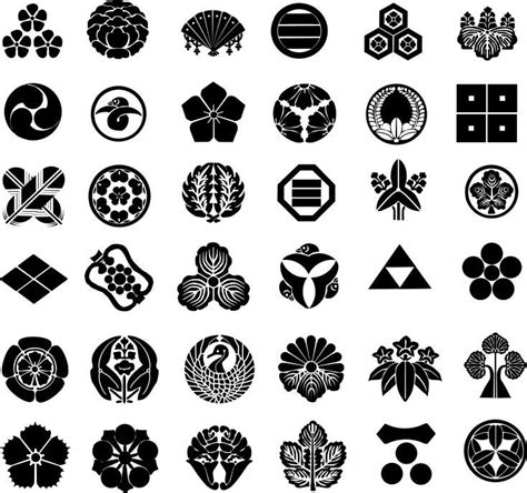 Samurai Clan Symbols Graphic Design Typographie Pinterest