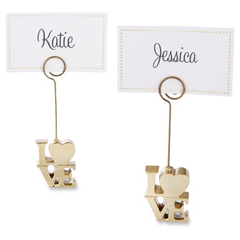 12ct Love Gold Place Card Holder Gold Place Card Holder Gold Place