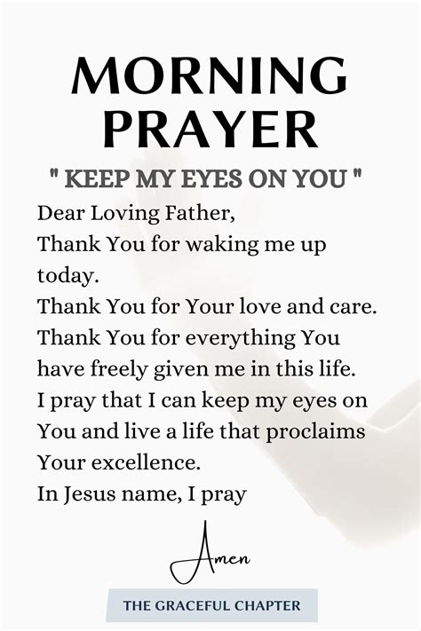 Morning Prayer Keep My Eyes On You Morning Prayer Quotes Powerful