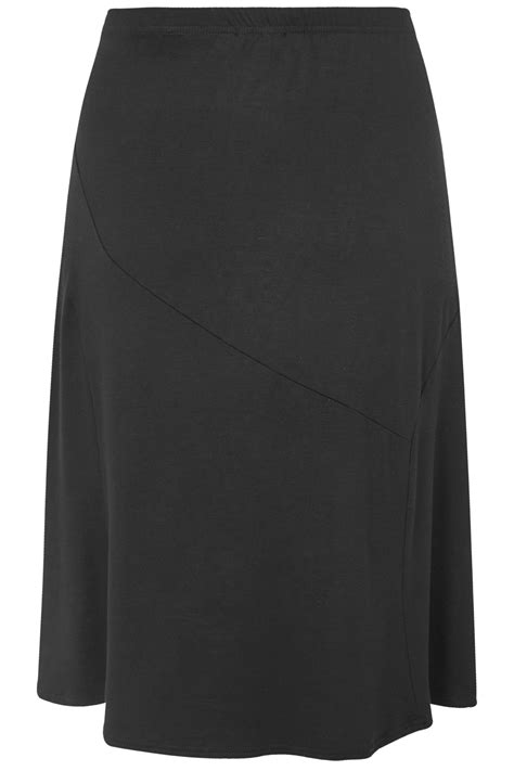 Black Panel Midi Skirt Plus Size 16 To 36 Yours Clothing