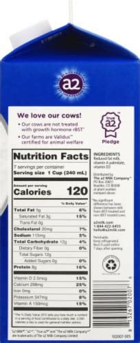 A2 Milk 2 Reduced Fat Milk 59 Fl Oz Smiths Food And Drug