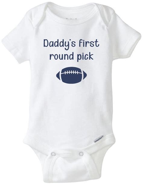 Fantasy Football Baby Onesie Daddys First Round Pick Etsy