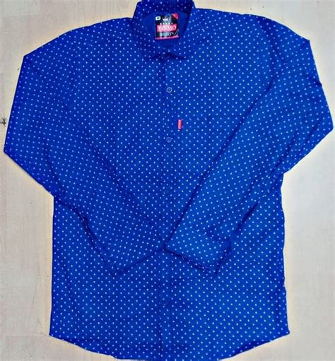 Yomo Mens Blue Full Sleeves Cotton Shirts At Best Price In Indore