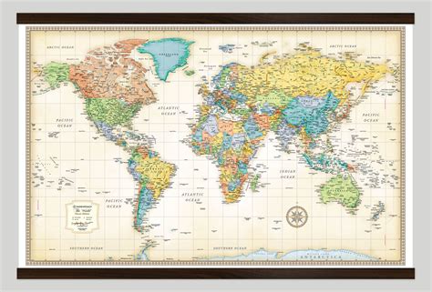 World Classic Wall Map By Rand Mcnally The Map Shop