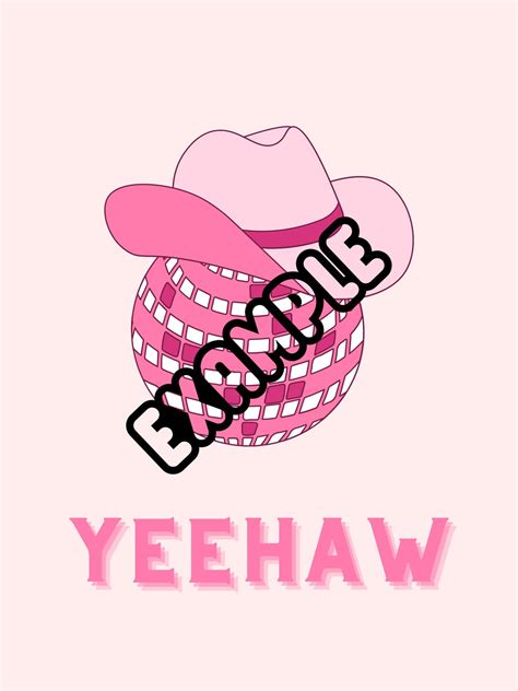 Cowboy Hat Yeehaw Digital Poster Print Etsy
