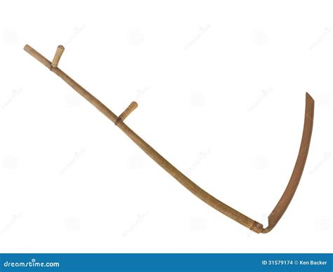 Old Two Handed Scythe Isolated Stock Images Image 31579174