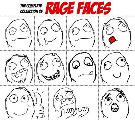 Rage Meme Faces List