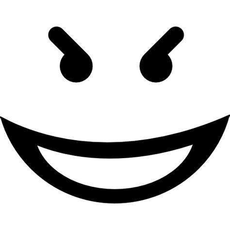 Sonrisa Malvada Cara Emoticon Cuadrado Icono Gratis
