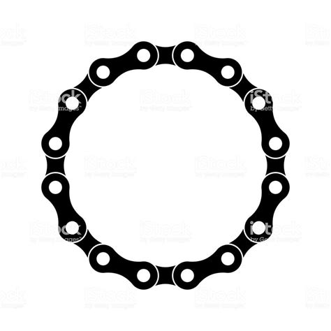 Bicycle Chain Circle On A White Background Vector Tattoo Bike
