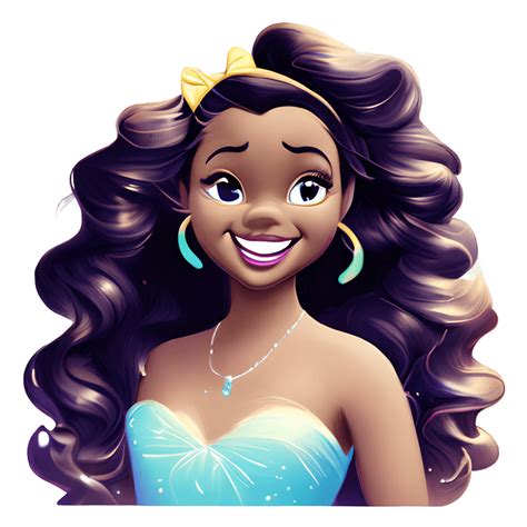 Beautiful African American Girl Disney Princess · Creative Fabrica