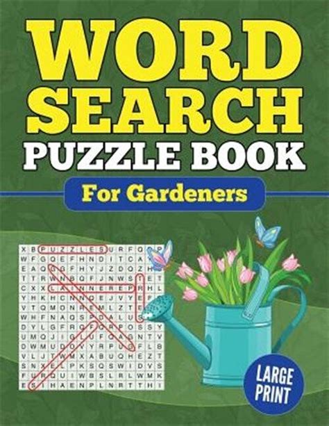 Word Search Puzzl For Gardeners Large Print Word Find Puzzles For