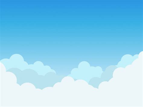 Blue Gradient Sky Clouds Vector Illustration Air Effect You Can ⬇