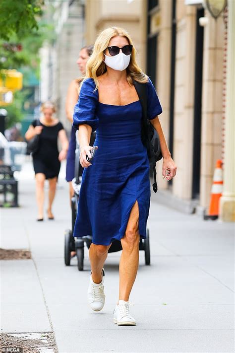 Kelly Ripa Walks Through New York City Wearing A Form Fitting Blue