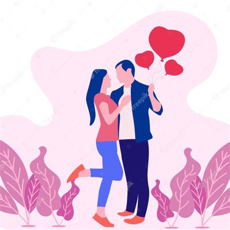 premium vector valentines day vector illustration with couple in love