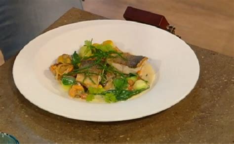 It saves time and makes the combining of ingredients slightly easier. James Martin sea bass with mussels and saffron cream sauce ...