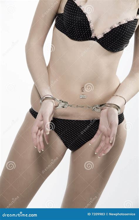Girl With Handcuffs Stock Image Image Of Person Fashion 7209983