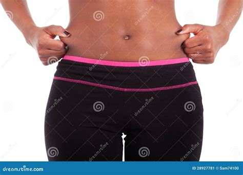 Belly Of A Young African American Woman Stock Image Image Of Hips