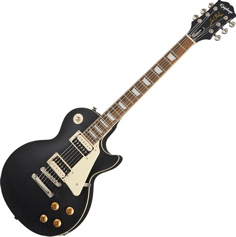 Epiphone Les Paul Classic Modern Worn Ebony Solid Body Electric Guitar Black