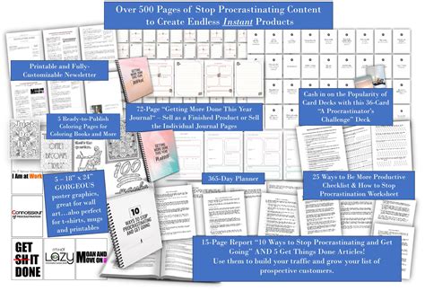 Stop The Procrastination And Get Things Done This Year Printables And Print On Demand Products