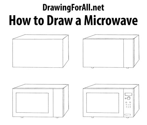 How To Draw A Microwave Drawing For Beginners Drawings Doodle Drawings
