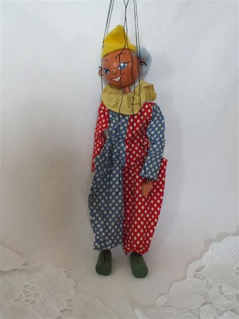 Pelham Puppet Clown With Original Box Circa 1950s Vintage