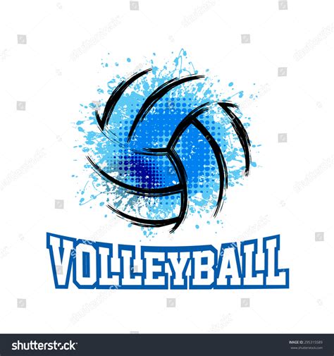 Vector Grunge Volleyball T Shirt Poster Banner Backdrops Design