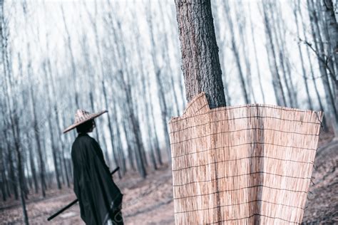صورة لظهر فارس امرأة تحمل سيفًا في الغابة الشتوية الخلفية والصورة للتنزيل المجاني Pngtree