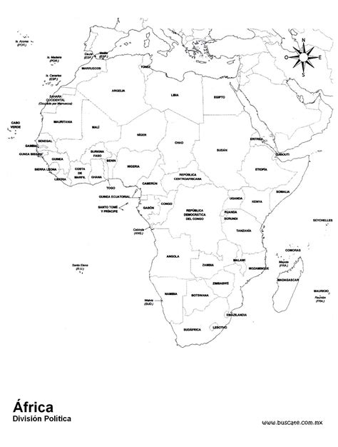 Mapa De Africa En Espanol