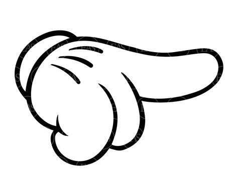 Cartoon Pointing Finger Svg Index Finger Svg Hand Gesture Etsy UK