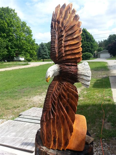 Soaring Eagle Carving 4 Ft For Sale Message For Price Chainsaw